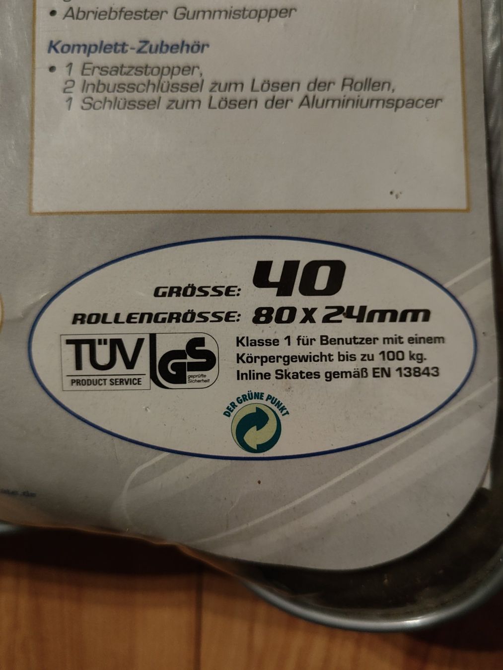 Pattini in linea & Pattini a rotelle: Inlineskates Grösse 40, neuwertig – Nuovo (secondo la descrizione) da Bauma venduto da SwissMilitaria 1