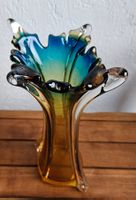 Murano Glas Vase Zipfelvase HAND MADE um 1960