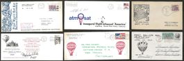 6 Ballon Belege USA 1933 1964 1976 Luftpost
