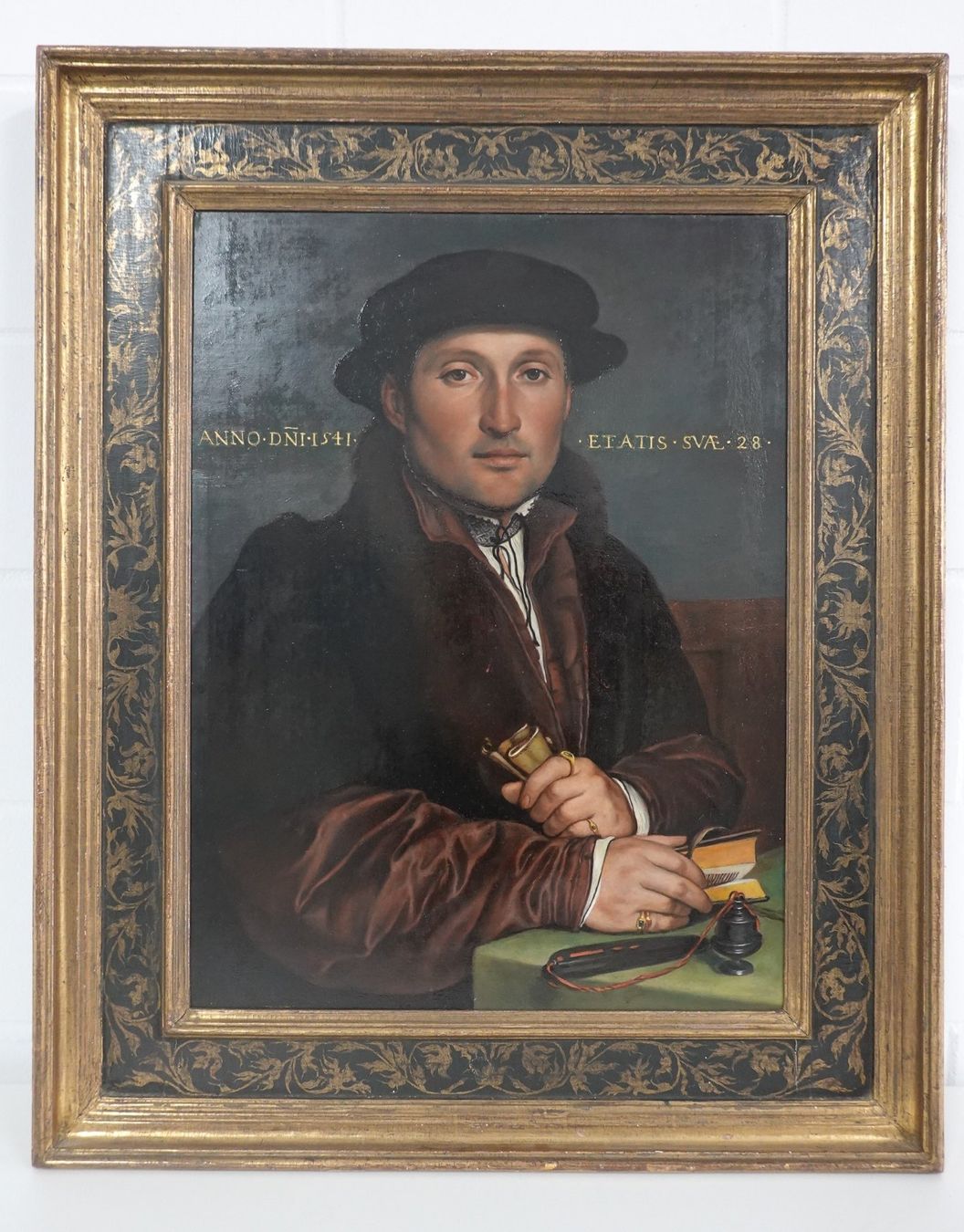 Dipinti: Kunstkopie der junge Kaufmann nach Holbein – Usato da Volketswil venduto da brockipfannenstil