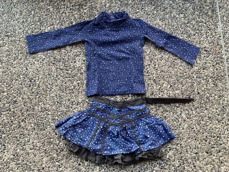 2teiliges Set (Jupe + Kragenshirt), Kleid, Gr. 86