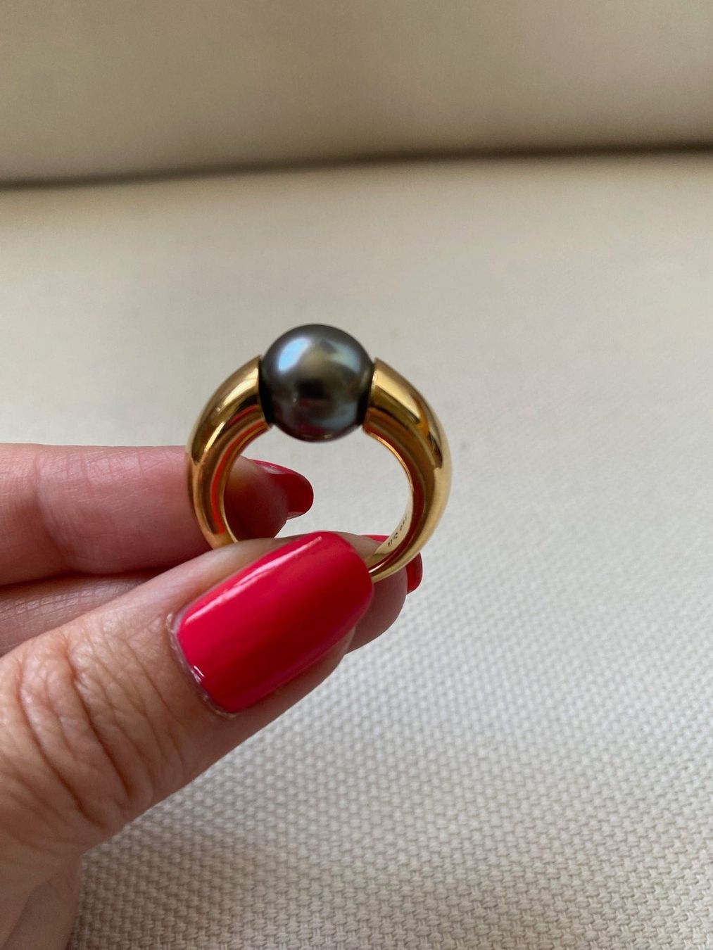 Anelli: Ring Gelbgold mit Südseeperle – Usato da Zürich venduto da Zasazu 2