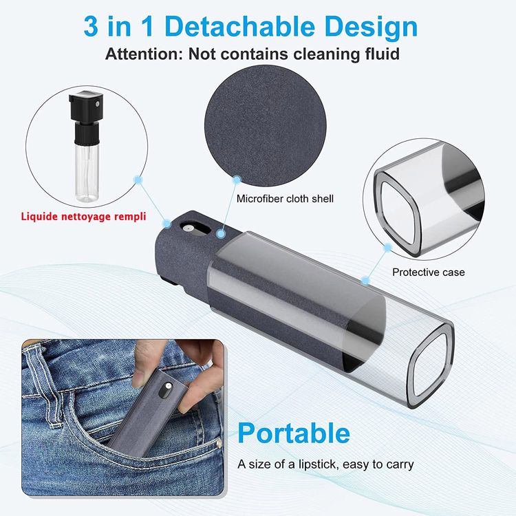 K&F Concept Nettoyant 200ml Avec Serviettes En Microfibre 16 * 18cm Et Chiffon, Nettoyage15*15cm, Pour TV, Ordinateurs, Ecran - Au Quotidien