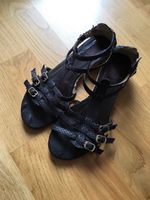 Sommer Sandalen mit Riemchen in schwarz, Gr. 37