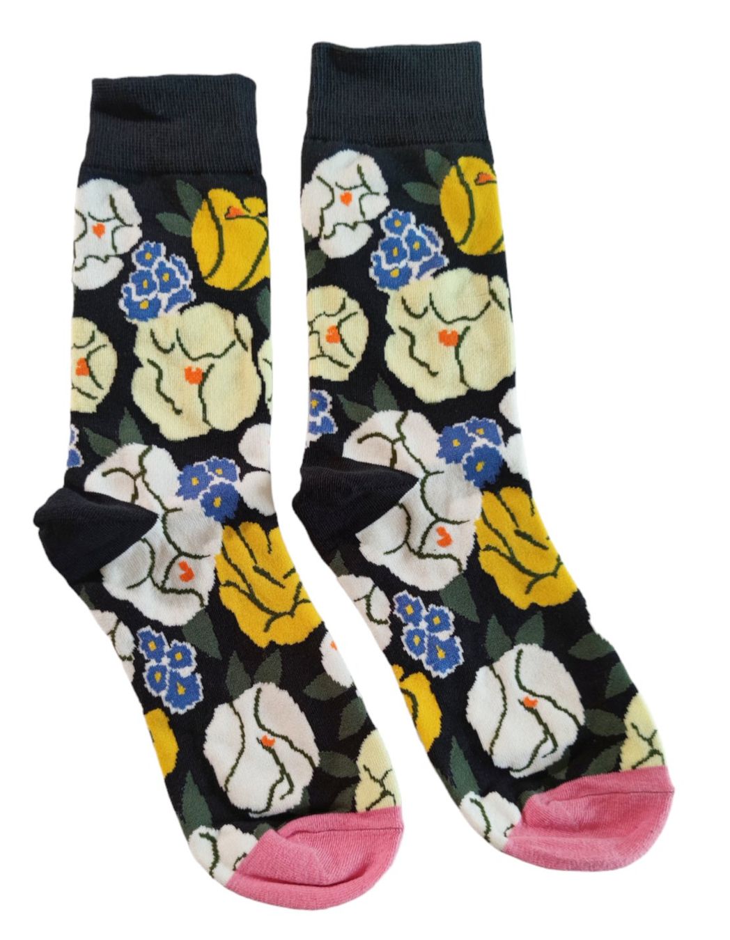 Calze: Socken Blumen / Flowers – Nuovo e nell'imballaggio originale da Zürich venduto da amysmith