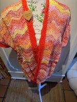STRICKJACKE ,HANDGESTRICKT-ROT,ORANGE