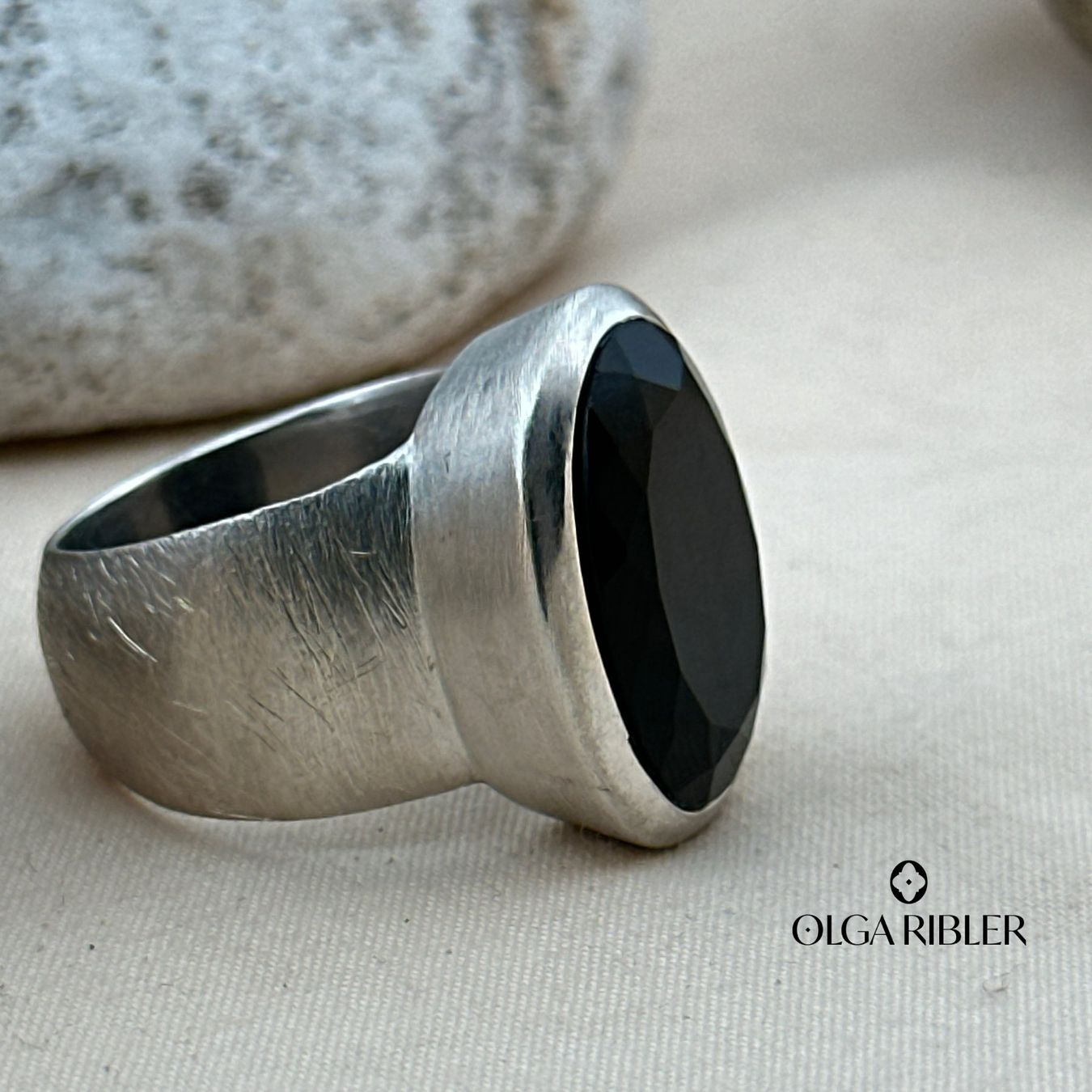 Olga Ribler Ringe: Silber Ring 925 mit Onyx Grösse 53 – Neu (gemäss Beschreibung) aus Luzern von Schmuckoutlet 4