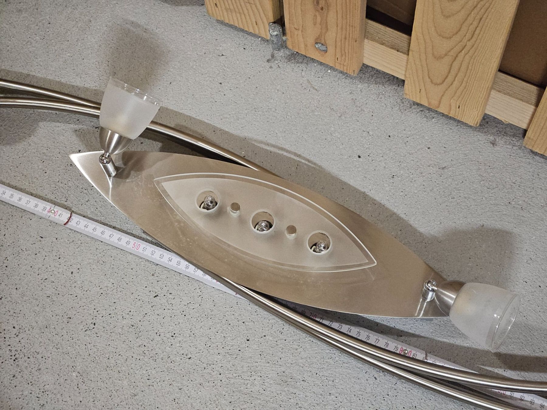 Lampadari & plafoniere: Moderne Deckenleuchte Chromstahl ca 125cm Länge – Usato da Chur venduto da Einszweidreiviermein 2
