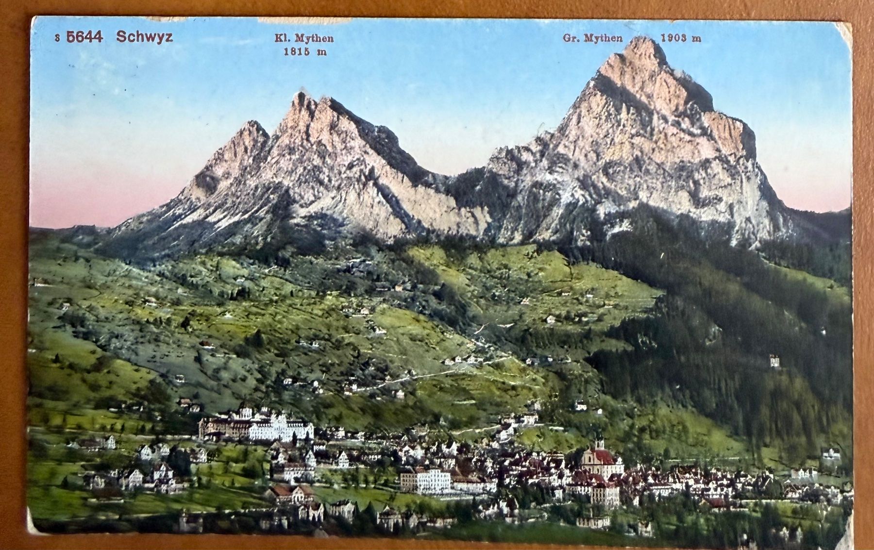 Cartoline postali: Schwyz - Panorama 1919 – Usato da Lutry venduto da Ediego
