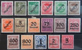 Deutsches Reich Dienst Kat. 75-98 * 1923