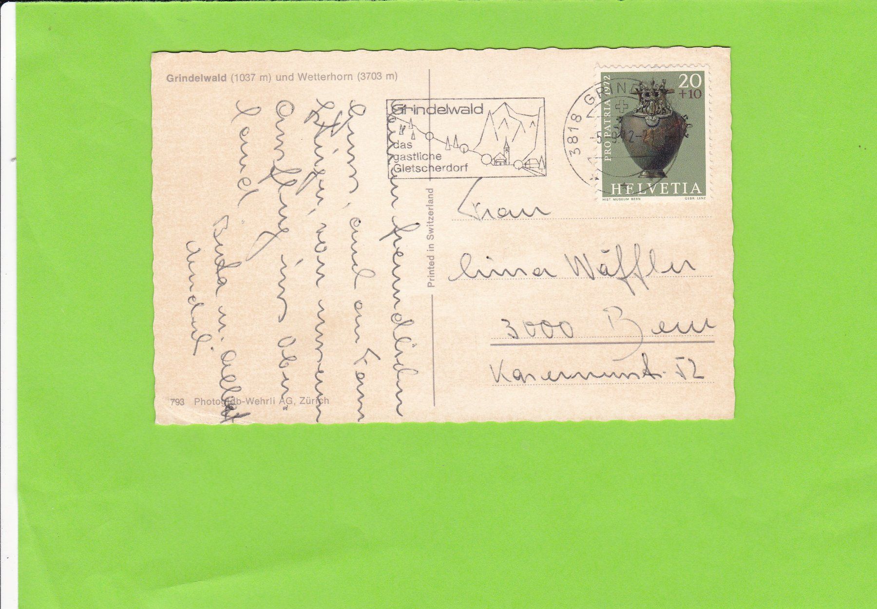 Cartes postales: Grindelwald-Dorfstrasse-Oldtimer – D'occasion à St. Peterzell par neckertal 1