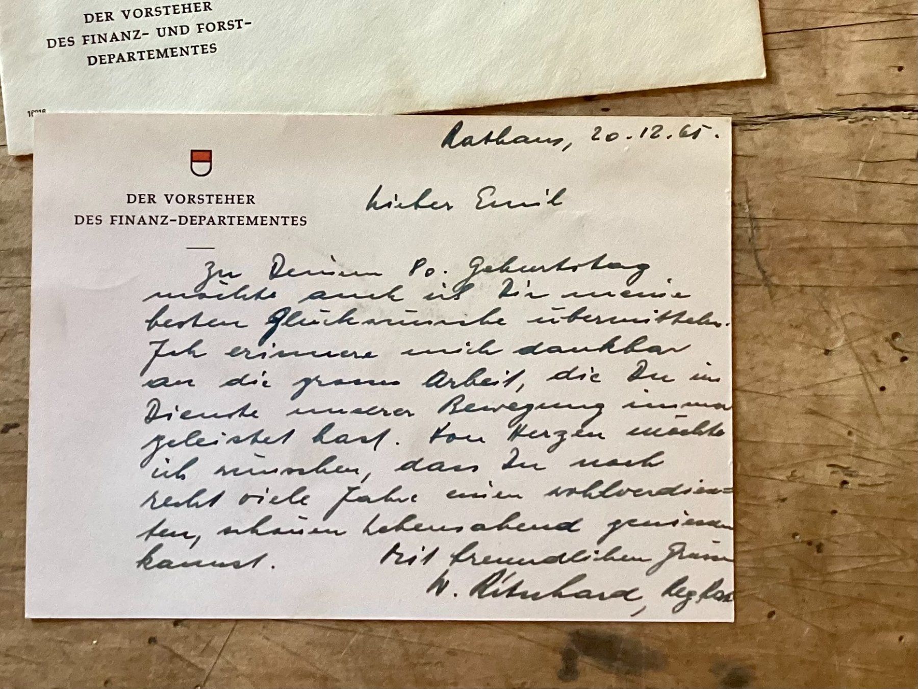 Cartoline: Willi Ritschard Autograph, Karte, Widmung – Usato da Ronco sopra Ascona venduto da R66sA22