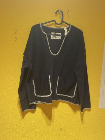 Damen Pullover Shirt Project dunkelblau mit Taschen neu
