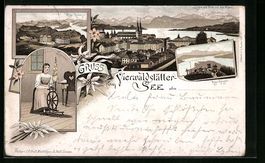 Litho Luzern /Vierwaldstättersee, Rigi 