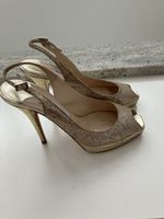 Jimmy Choo Nova Glitter Slingback Metallic 39