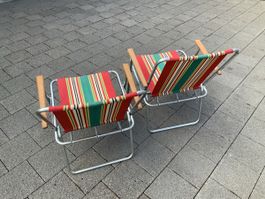 Alte Campingstühle, sehr guter Zustand.