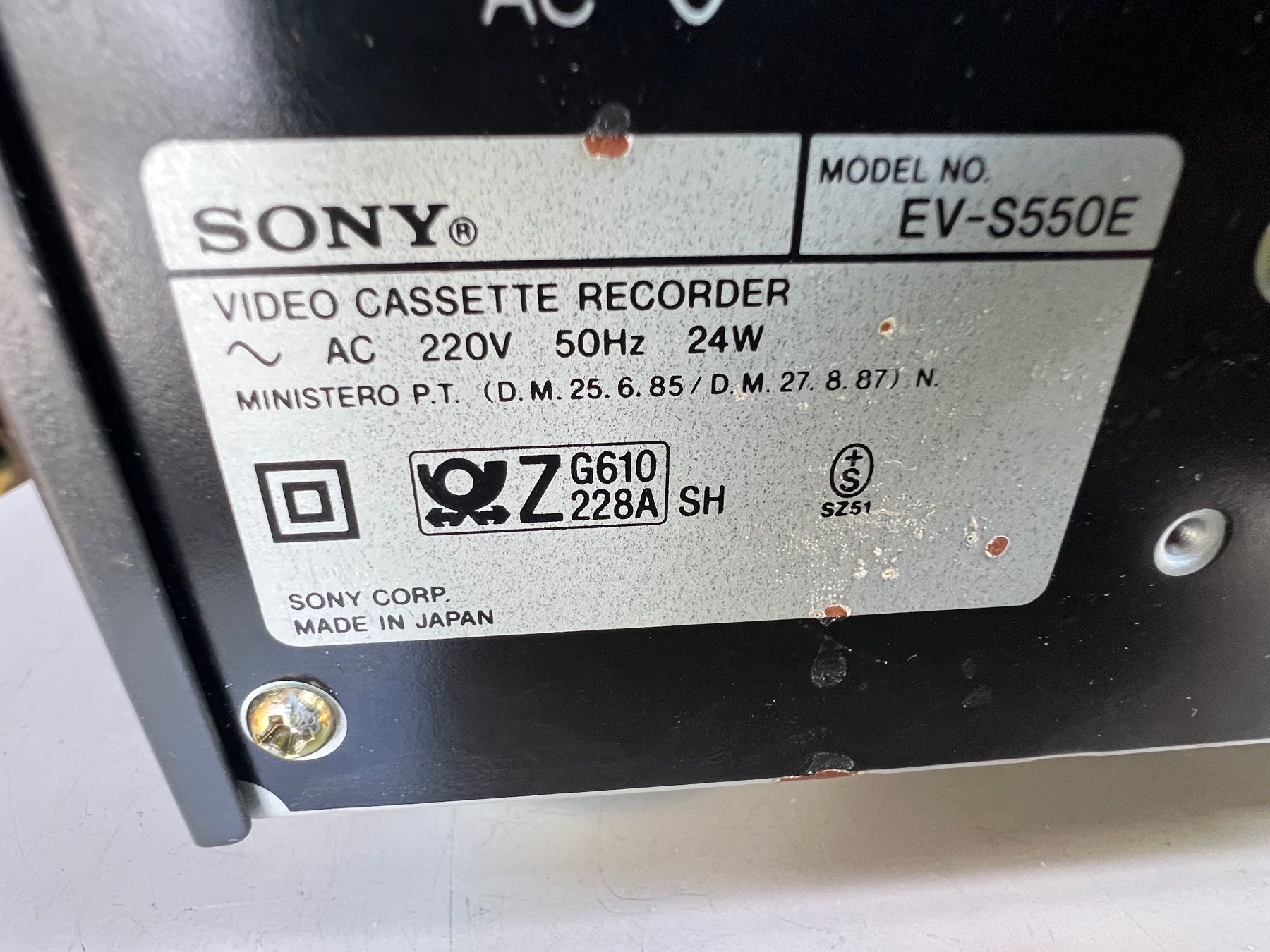 Sony Registratori: Sony EV-S550E - Video 8 – Difettoso da Gebenstorf venduto da Secondtronik 5