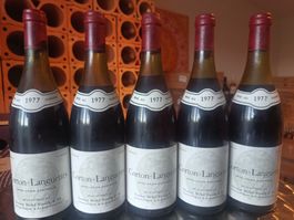 Rar: 5 Fl. Corton-Languettes 73cl, Michel Voarick, 1977