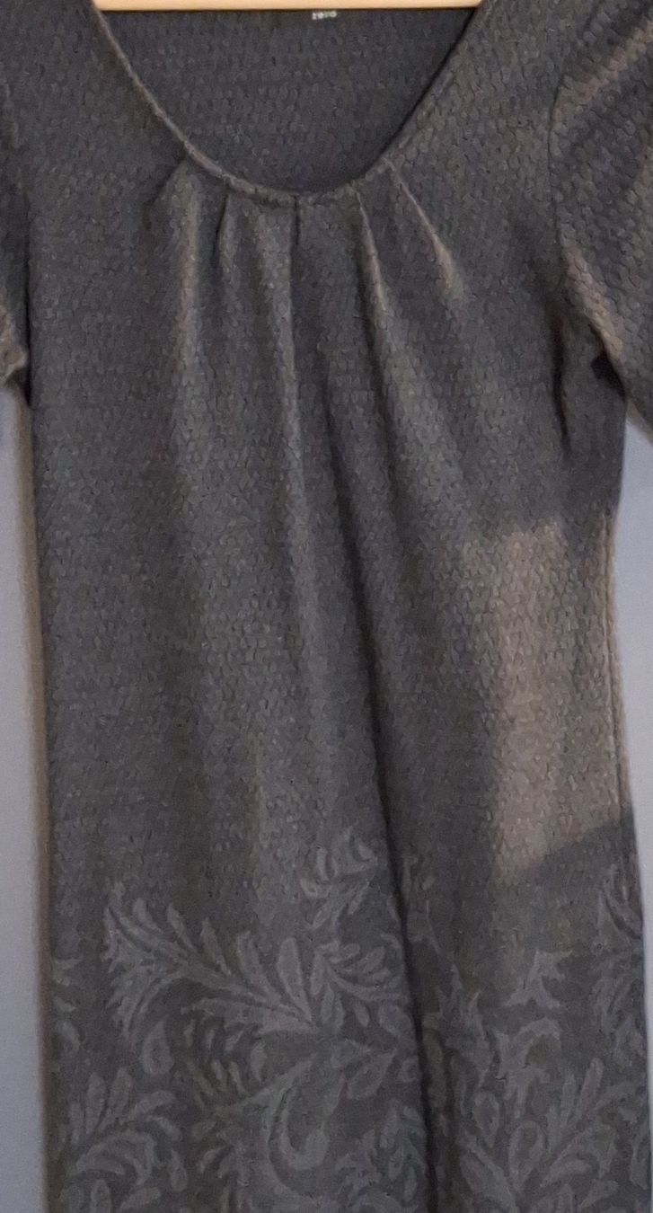 Vestiti: Zero Kleid grau mit Muster kurzer Arm – Usato da Diessenhofen venduto da str_p57p