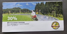 Sommerrodelbahn Fräkmüntegg: 30% Rabatt-Bon für Erwachsene.