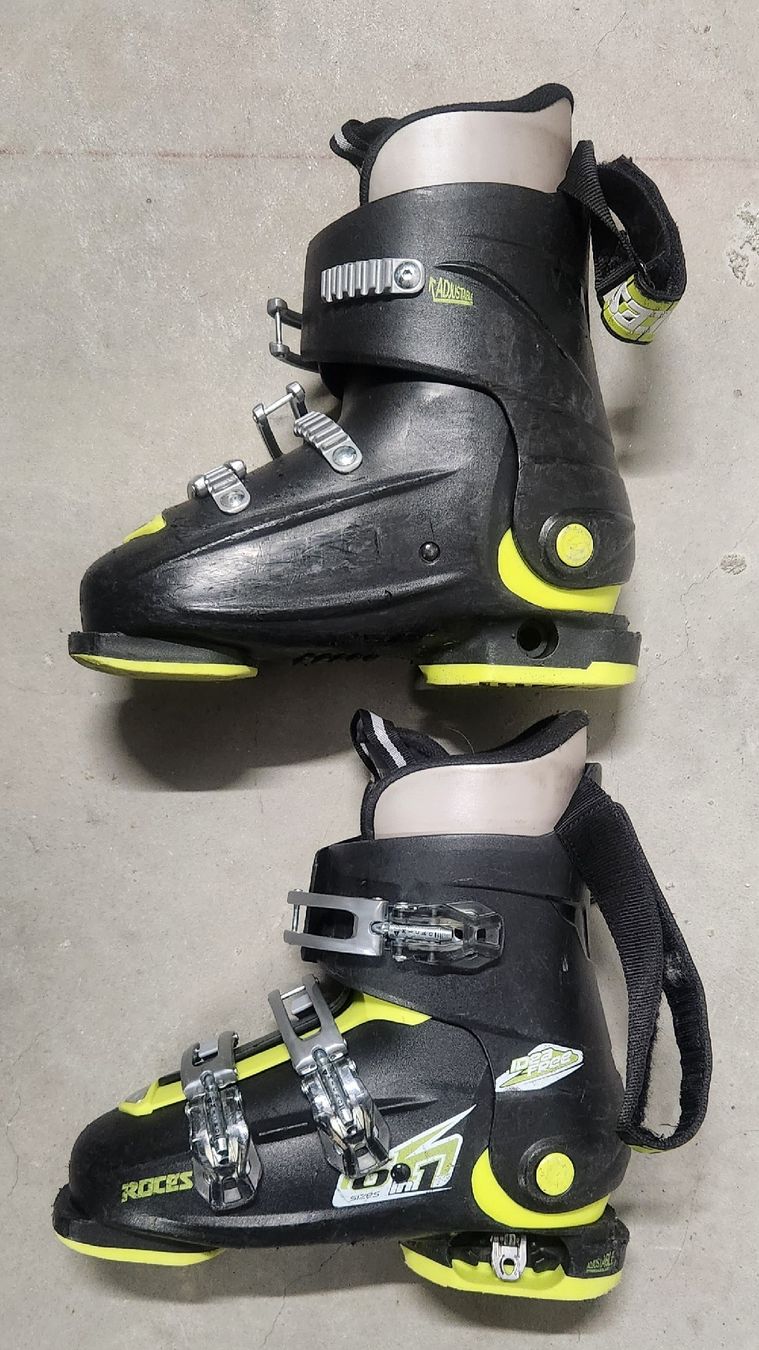 Scarpe da uomo: Skischuhe Roces schwarz lime – Usato da Glis venduto da froeleinherzlich 1