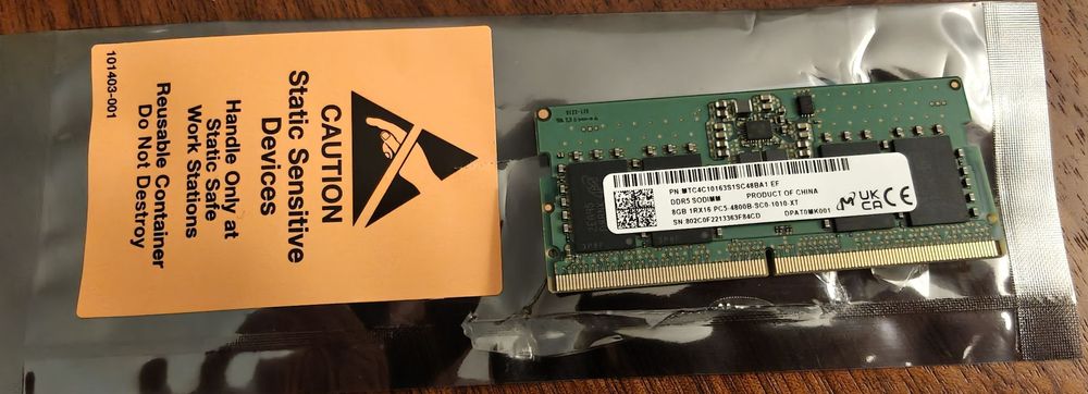 8 GB DDR5-4800 SO-DIMM RAM – Gebraucht, gut erhalten (Gebraucht) in ...