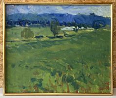 Landschaft Orage Vert, signiert Zhang Zhengmao (ID L102)