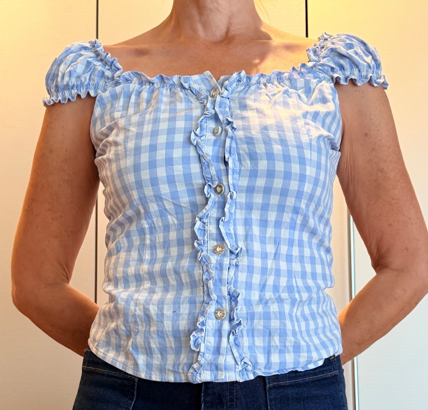 Camicette: Bluse blau/weiss kariert – Usato da Stans venduto da Zappa93