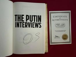 Oliver Stone ORIGINAL Autogramm Buch "The Putin Interviews"