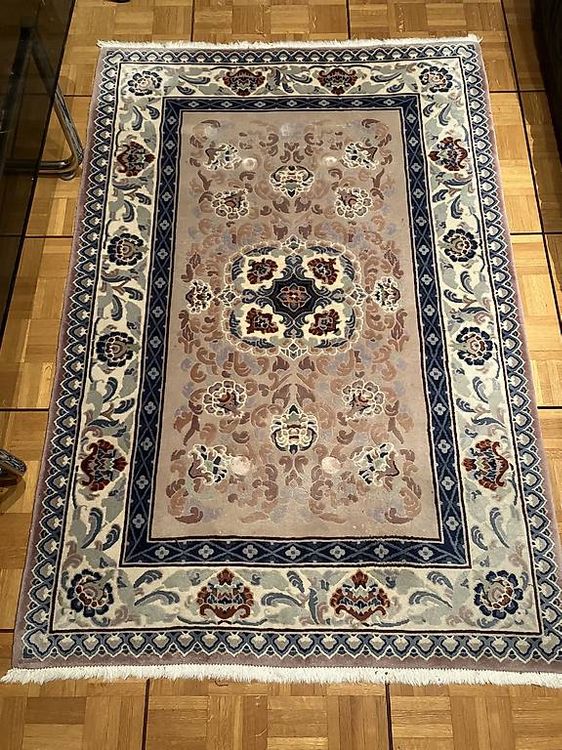Tapis Oriental Noué à La Main - 150x100 Cm - Laine Et Coton - Motif Rouge Pakistanais - Neuf Avec étiquettes