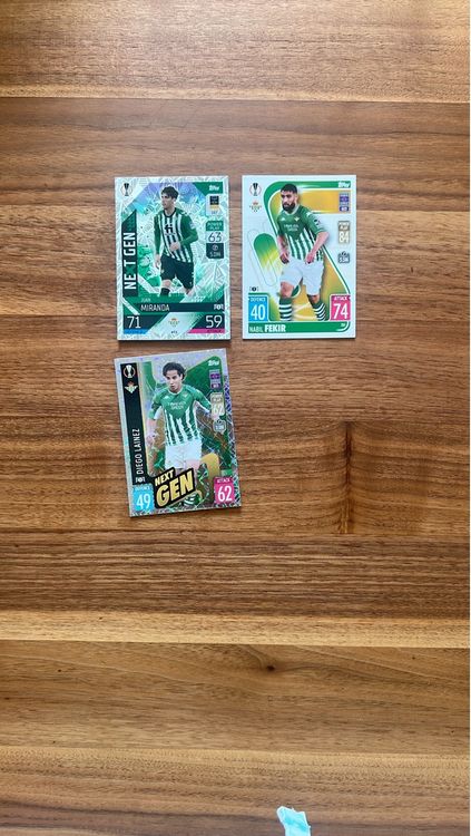Topps Carte collezionabili: Real Betis Topps Match Attax Cards: Fekir, Lainez, Miranda – Usato da Zürich venduto da JuneBaby12