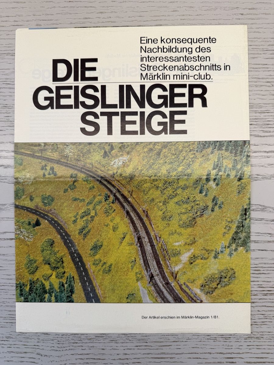 Märklin Modellini di ferrovie: Märklin Geisslinger Steige Prospekt – Usato da Lupsingen venduto da New-Haven