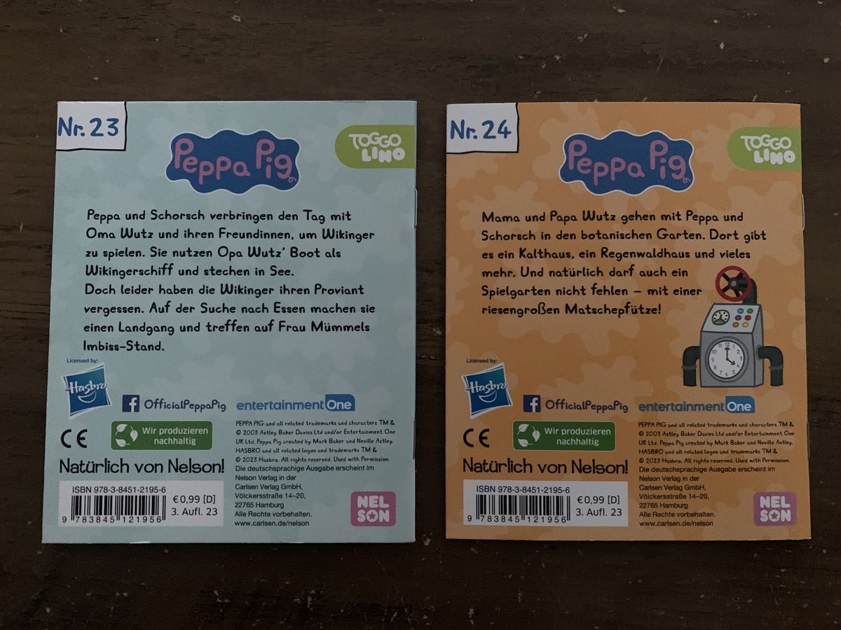 Bücher: 2er Set Peppa Pig Büchlein – Gebraucht aus Buus von 2013dp 1