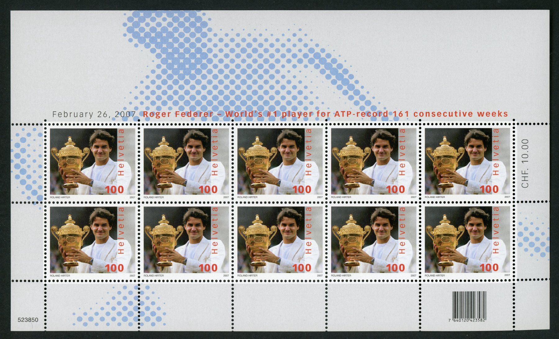Alle Briefmarken: Roger Federer – Neu (gemäss Beschreibung) aus Opfikon von Pritt04