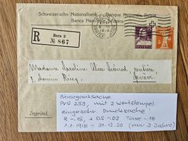 seltene Privat R - Drucksache 18 Rp. für 8.--