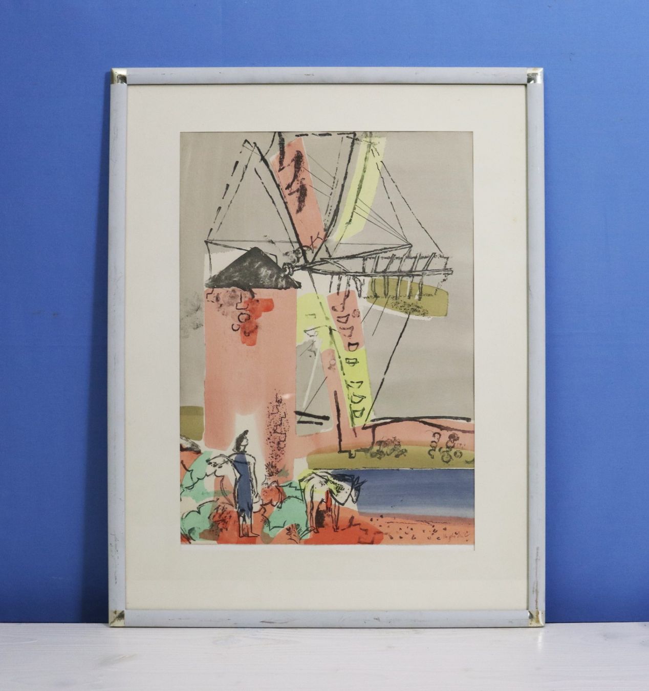 Grafica & Litografie: Max Hegetschweiler 1902-1995, Farblithographie "Windmühle". – Usato da Zug venduto da Kunst-Fundgrube 3