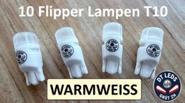 10x T10 LED Lampen Warmweiss 6.3V – 2 LEDs – 70 Lumen
