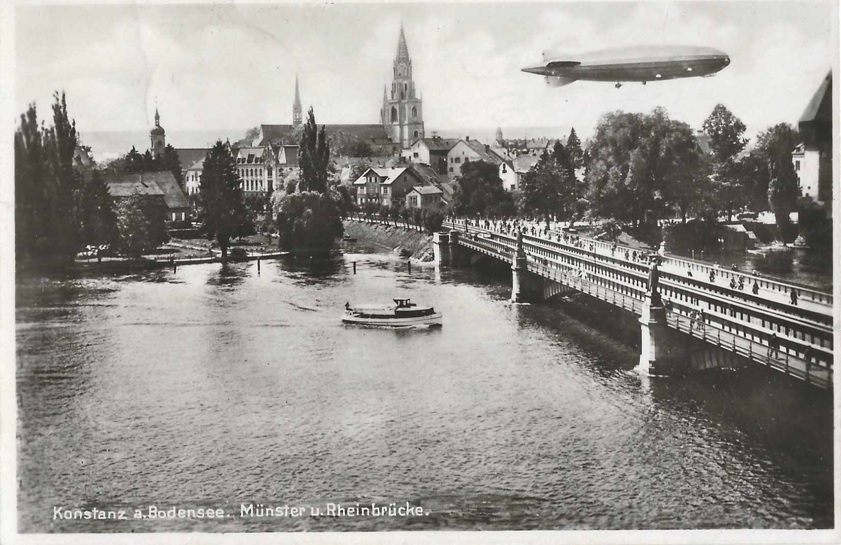 Cartoline postali: Konstanz, Zeppelin, 1934 – Usato da Frauenfeld venduto da Merk52