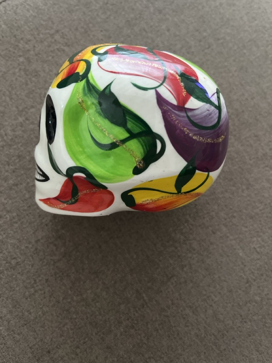 Tutte le decorazioni: Farbiger handgemalter Totenkopf – Nuovo (secondo la descrizione) da Zürich venduto da janders 2