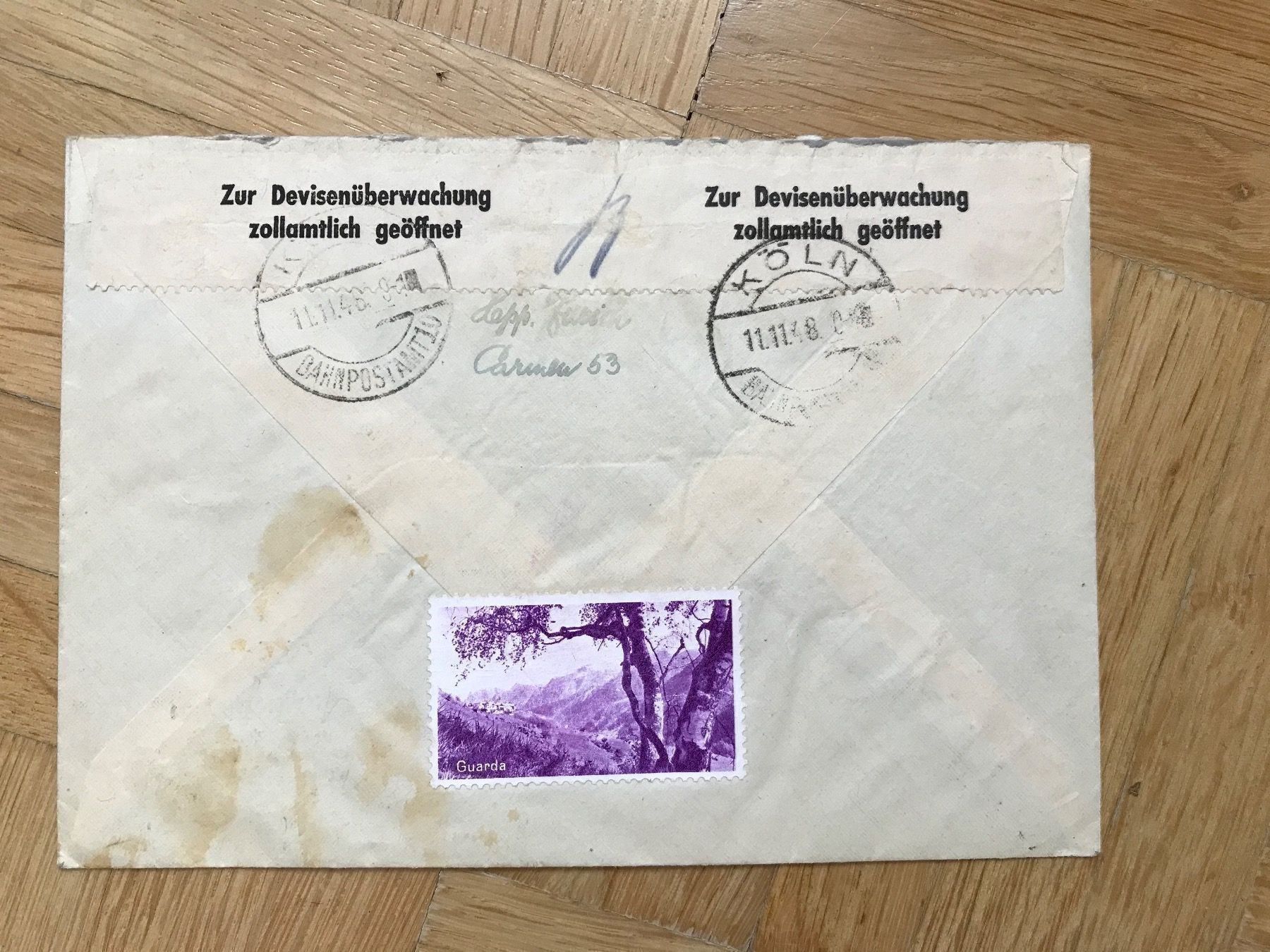 Tutti i francobolli: 1948, Einschreibe-Brief mit Kehrdrucken – Usato da stäfa venduto da brandy66 1