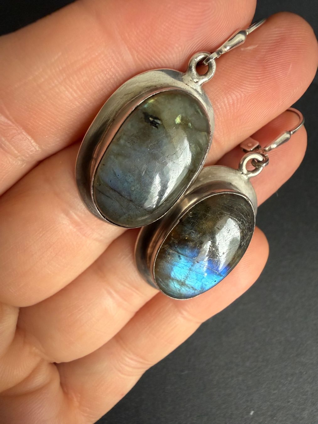 Boucles d'oreille: Silber Ohrringe mit Labradorit 925 – D'occasion à Spiegel b. Bern par Rogger72 5