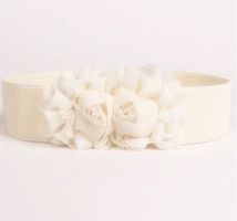 NEUER Stretch Gürtel mit Rosen Ivory für Gr. XS - 221239