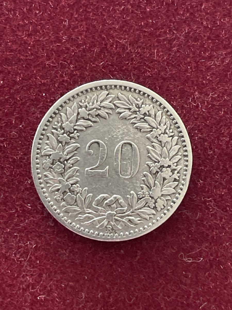 Tutti le monete: 20 Rappen 1897 B Schweiz – Usato da Basel venduto da Design-und-Allerlei 1