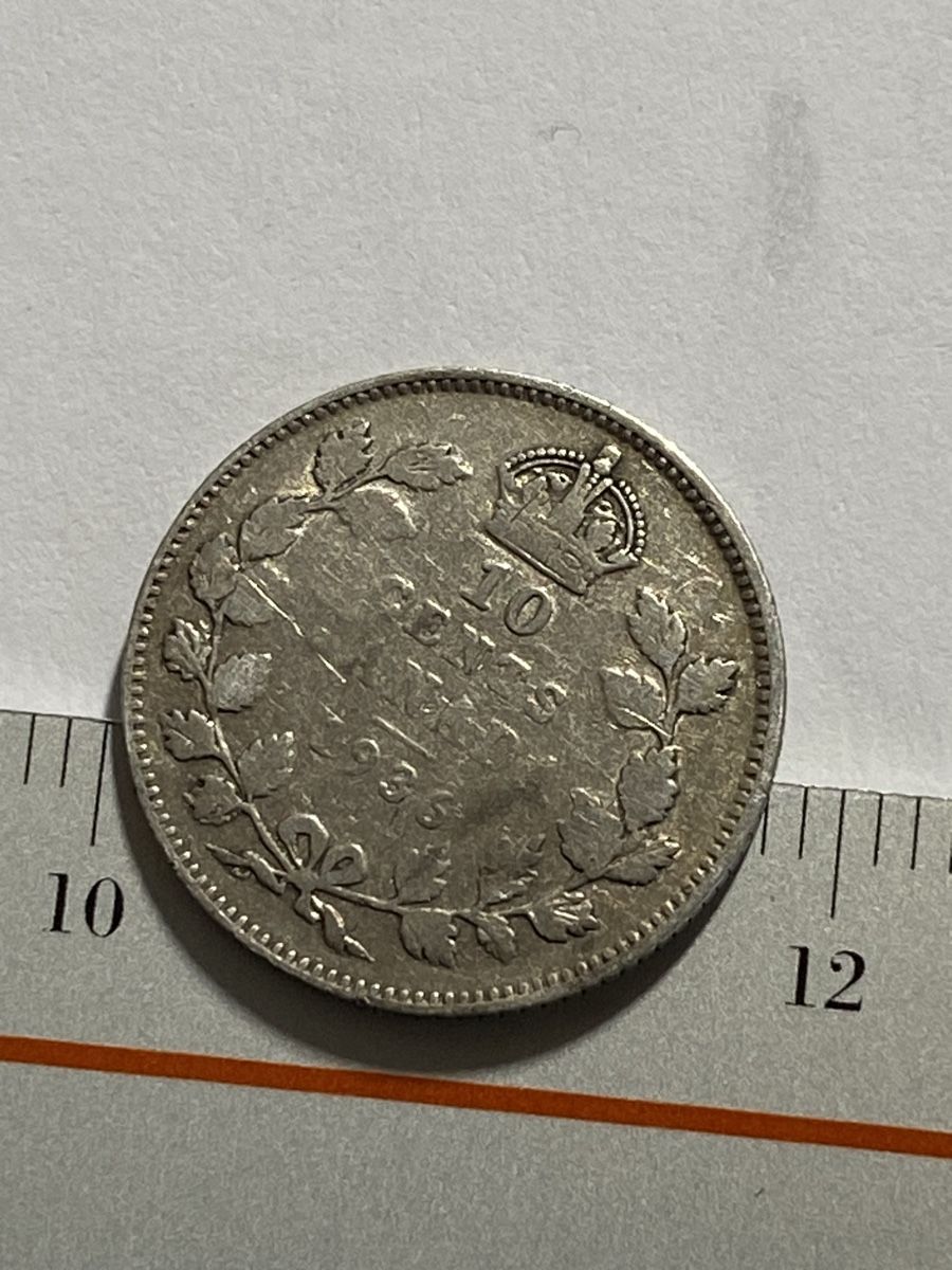 Toutes les monnaies: Canada - 10 cents - 1936 - Georges V - AG  – D'occasion à Payerne par Mike1682 3