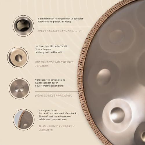 Strumenti musicali: Drum 22 9 Noten Kurd 440Hz Hand Tuning Handpan Includes – Nuovo e nell'imballaggio originale da Hundwil venduto da Stallone5 3
