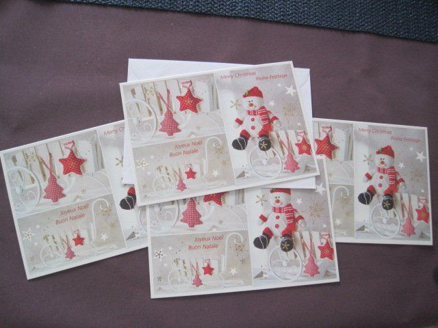 Cartoline: 4 gleiche Weihnachtskarten mit Couvert (8) – Nuovo e nell'imballaggio originale da Schachen LU venduto da moepsli5