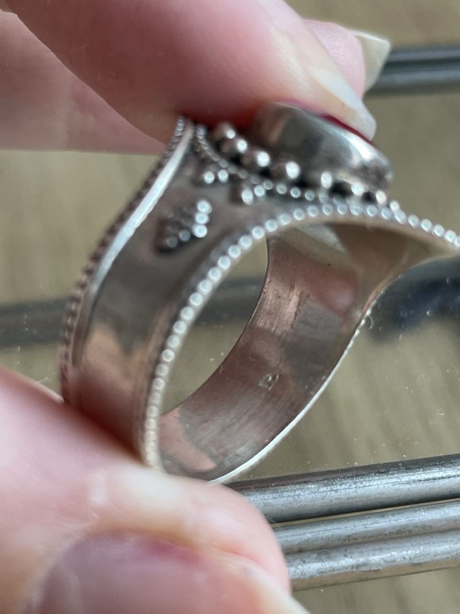 Anelli: Orientalischer Silberring mit echtem Stein – Nuovo (secondo la descrizione) da Baar venduto da oldnewnew 2