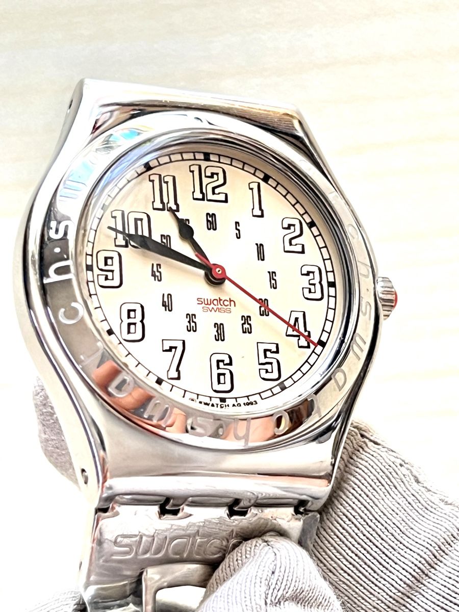 Swatch Orologi: Swatch Armbanduhr Edelstahl mit Datum  – Usato da Grenchen venduto da chththl 6