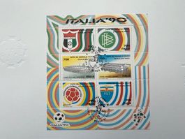 Italien 1990 - Fußball WM  Block 6  Erstag (A1187)