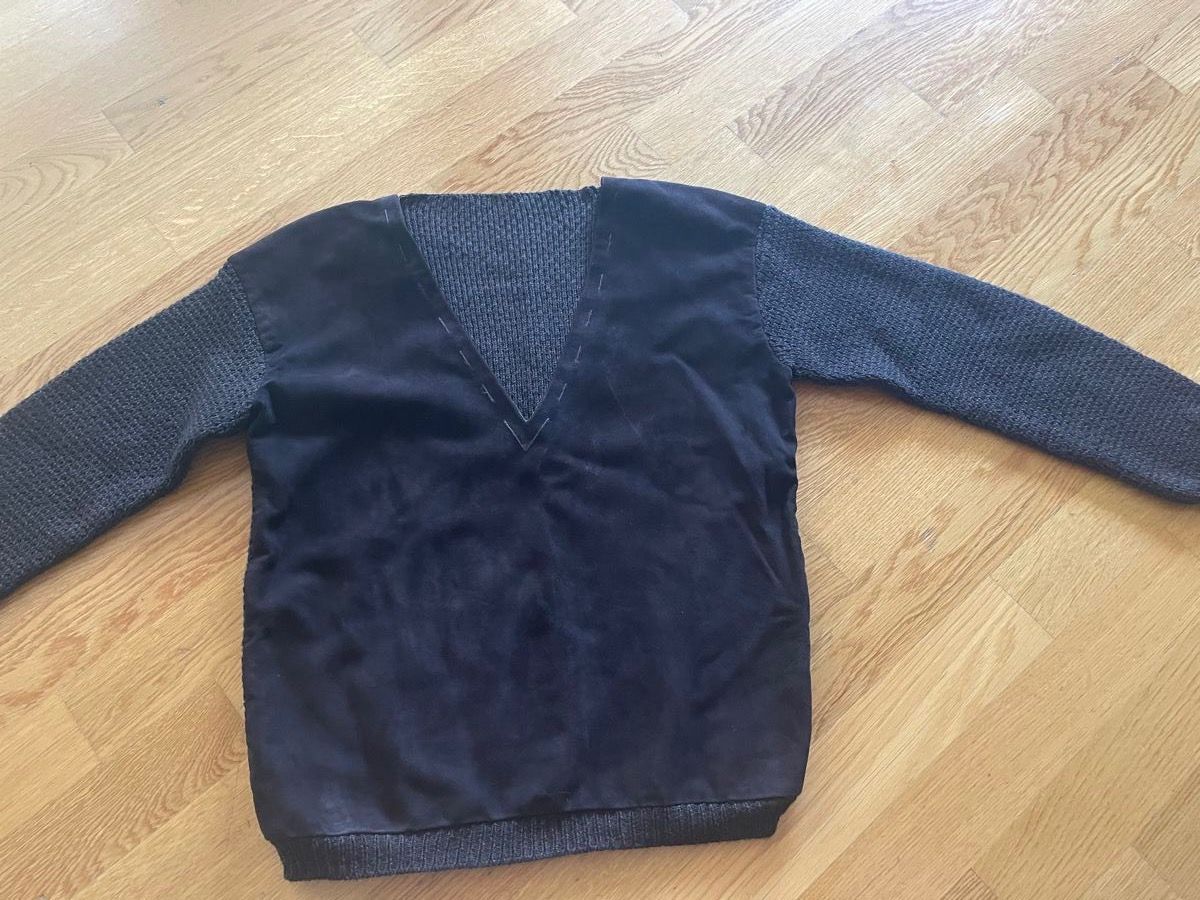 Maglioni & Felpe: Lederpullover /echte Wildleder mit Wolle Ärmeln / S-M – Nuovo (secondo la descrizione) da Rüschlikon venduto da Lajniii